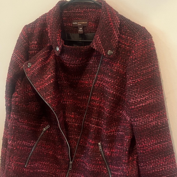 Dana Buchman Women's Black and Red Tweed Blazer NWT - Picture 6 of 12